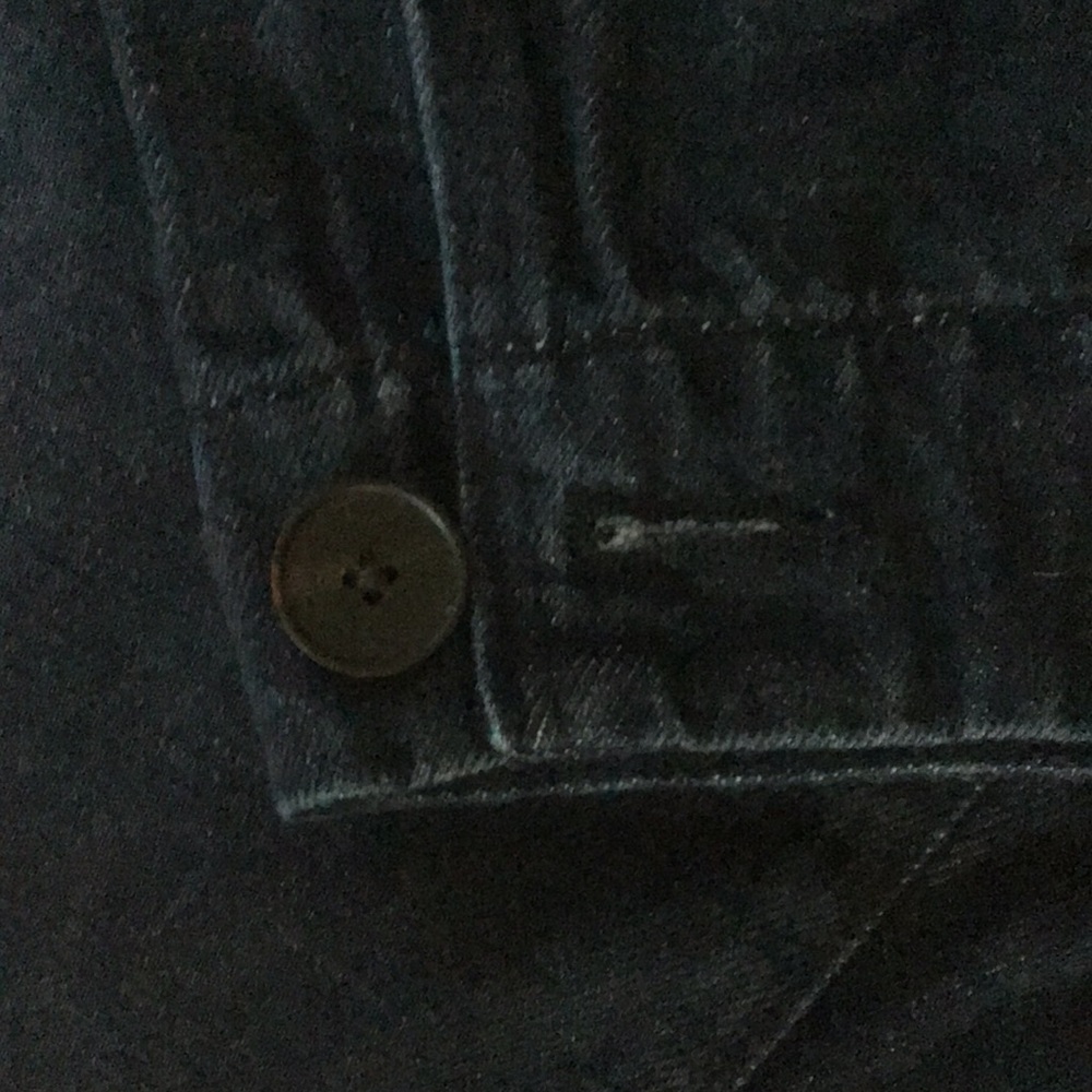 TOAST Collarless, heavy denim jacket, 100% Cotton, Indigo Blue, Size L - Picture 5 of 8